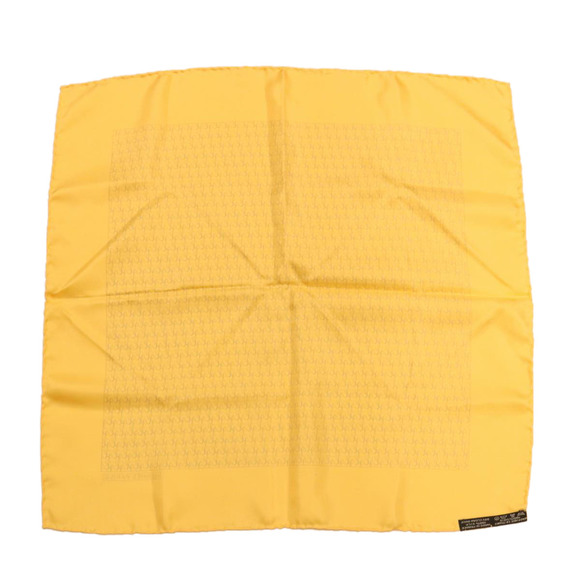 HERMES Scarf Silk 2Set Yellow Gray Auth ac1017 - Picture 10 of 16